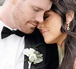 A happy couple just married