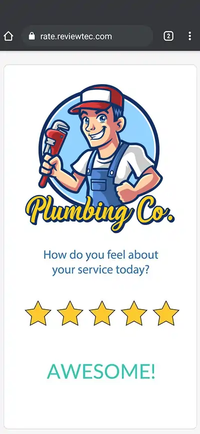 Business review destination screen